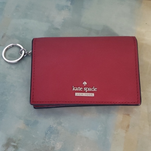 kate spade Handbags - Kate Spade red leather coin/card holder